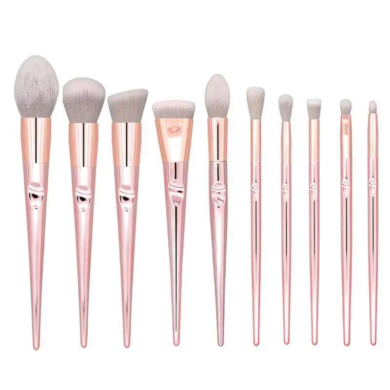 Rose Gold Makeup Brush Kit with Zip Bag